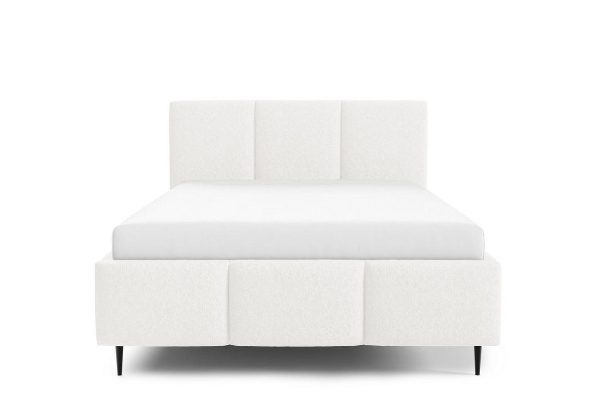 POLSTERBETT Miami - Weiß, Holzwerkstoff/Textil (180/200cm) - Fun Möbel