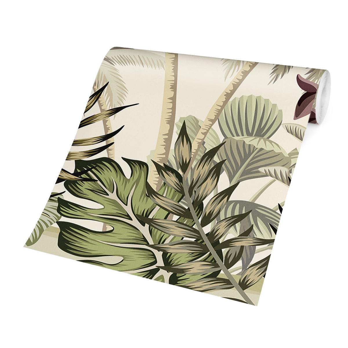 FOTOTAPETE Palmen im Dschungel 432/290 cm - Grün, Papier (432/290cm) - Bilderwelten