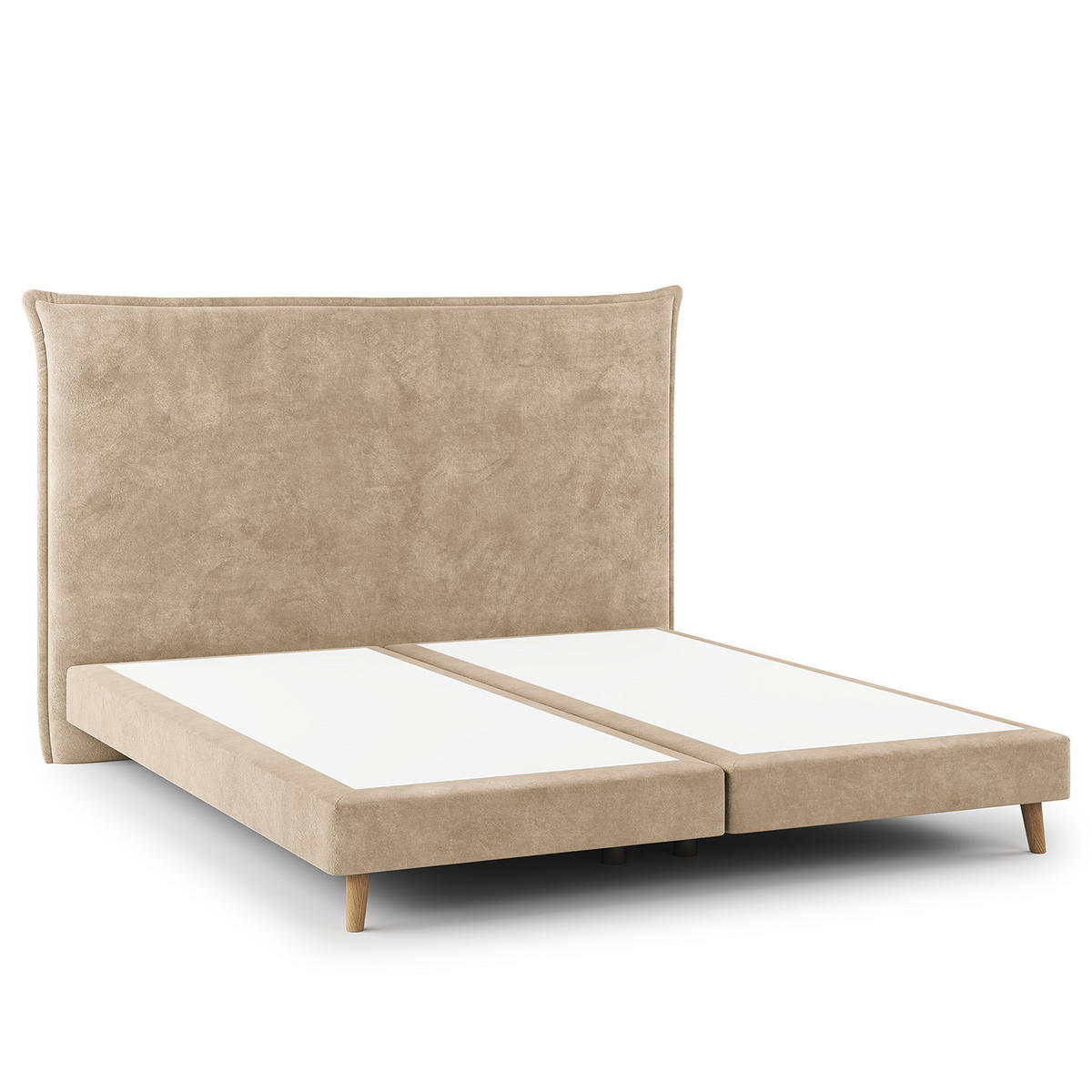 BOXSPRINGBETT - Klassisch - Beige, Holz (180/200cm) - home24