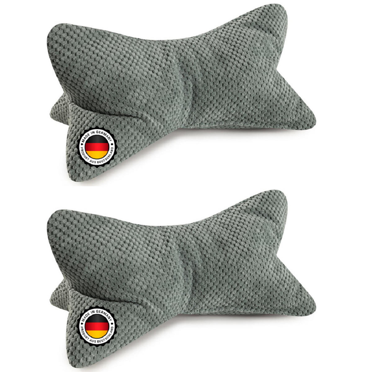 KISSEN Leseknochen Ole 2er Set salbei - Salbeigrün, Textil (22/42cm) - Bonvionn