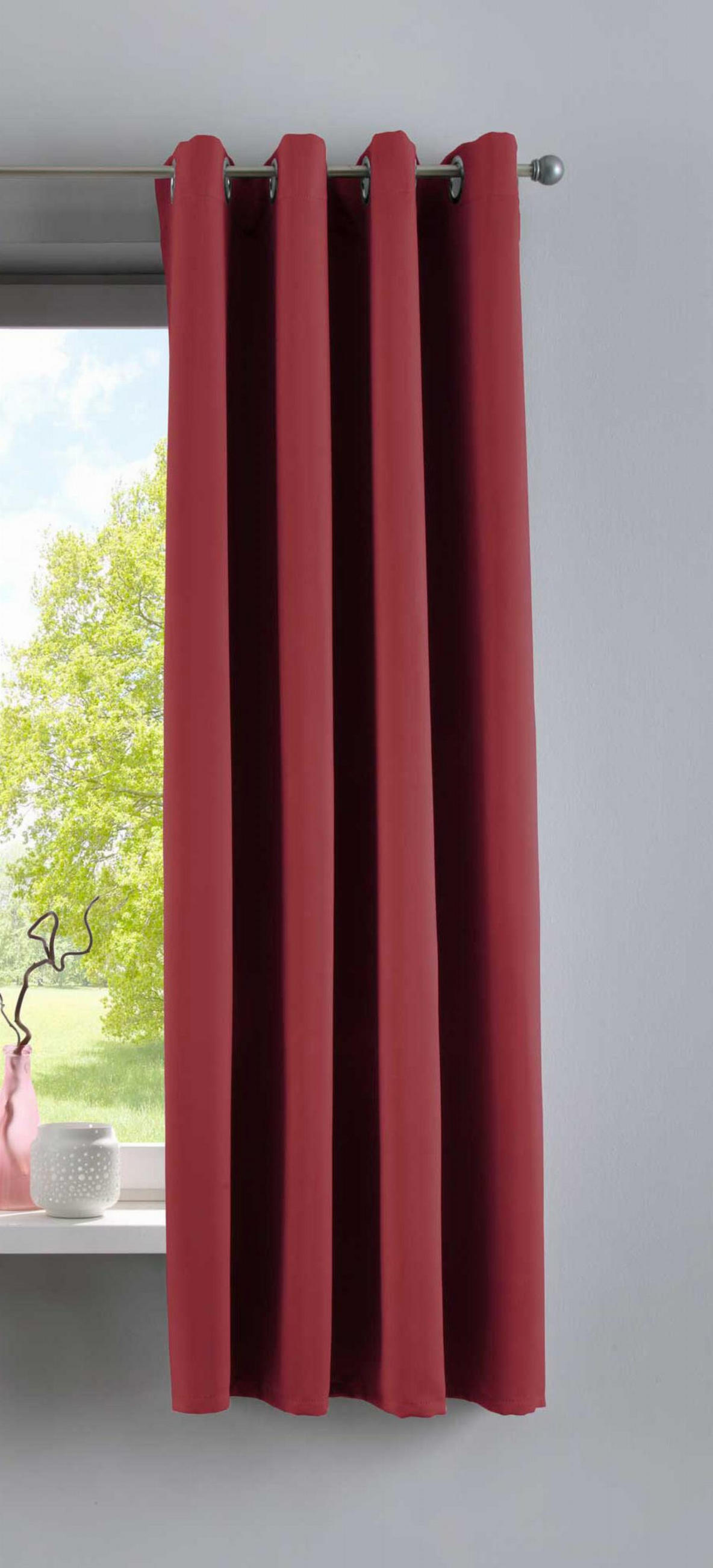 VORHANG »NEW YORK« HxB 160x140 cm Bordeaux - Bordeaux, Textil (140/160cm) - Gardinenbox