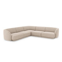 WENDBARES-ECKSOFA Miley aus Chenille-Stoff beige 5 Sitzplätze - Beige, Textil (255/255cm) - Micadoni
