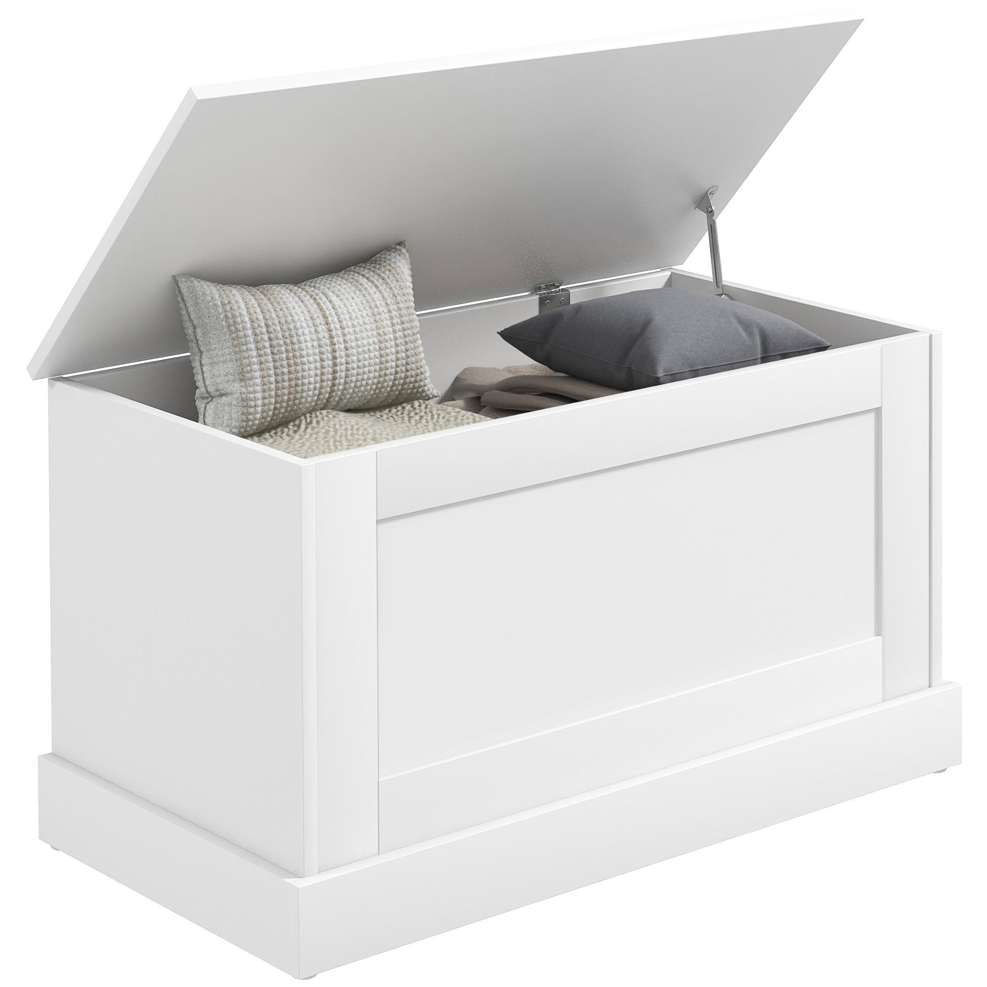 KISSENBOX DE-12524 80/40/45 cm Weiß - Weiß, Holzwerkstoff (40/45/80cm) - ComfortXL