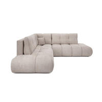 ECKSOFA DUCA II L-S Beige Chenille mit Schlaffunktion - Beige, Holz (266.5/266.5cm) - MASSENO