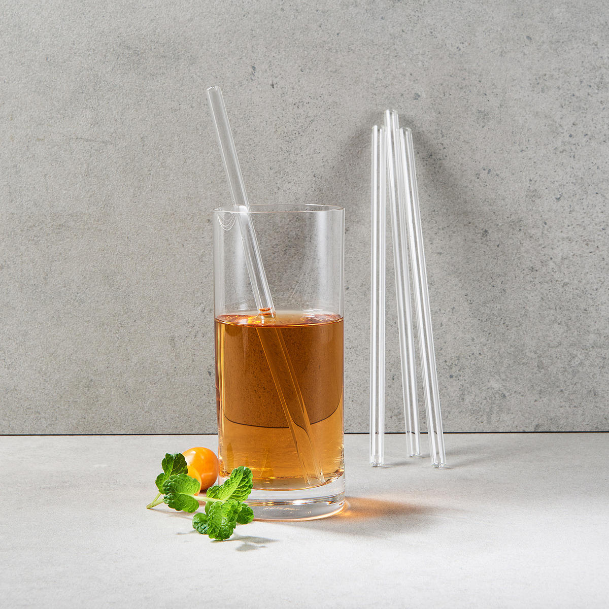 GLASTRINKHALM (5-teilig) Long Drink - Transparent, Glas (0.8/20cm) - Butlers