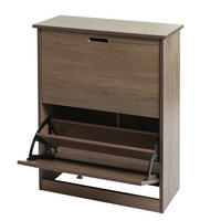 SCHUHKIPPER Grau, Braun - Braun/Grau, Holzwerkstoff (60/81/25cm) - MCW