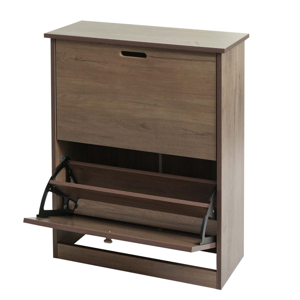 SCHUHKIPPER Grau, Braun - Braun/Grau, Holzwerkstoff (60/81/25cm) - MCW
