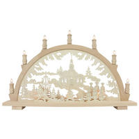 SCHWIBBOGEN Seiffener Kirche 7 flammig - Multicolor, Holz (66/44/6.5cm)