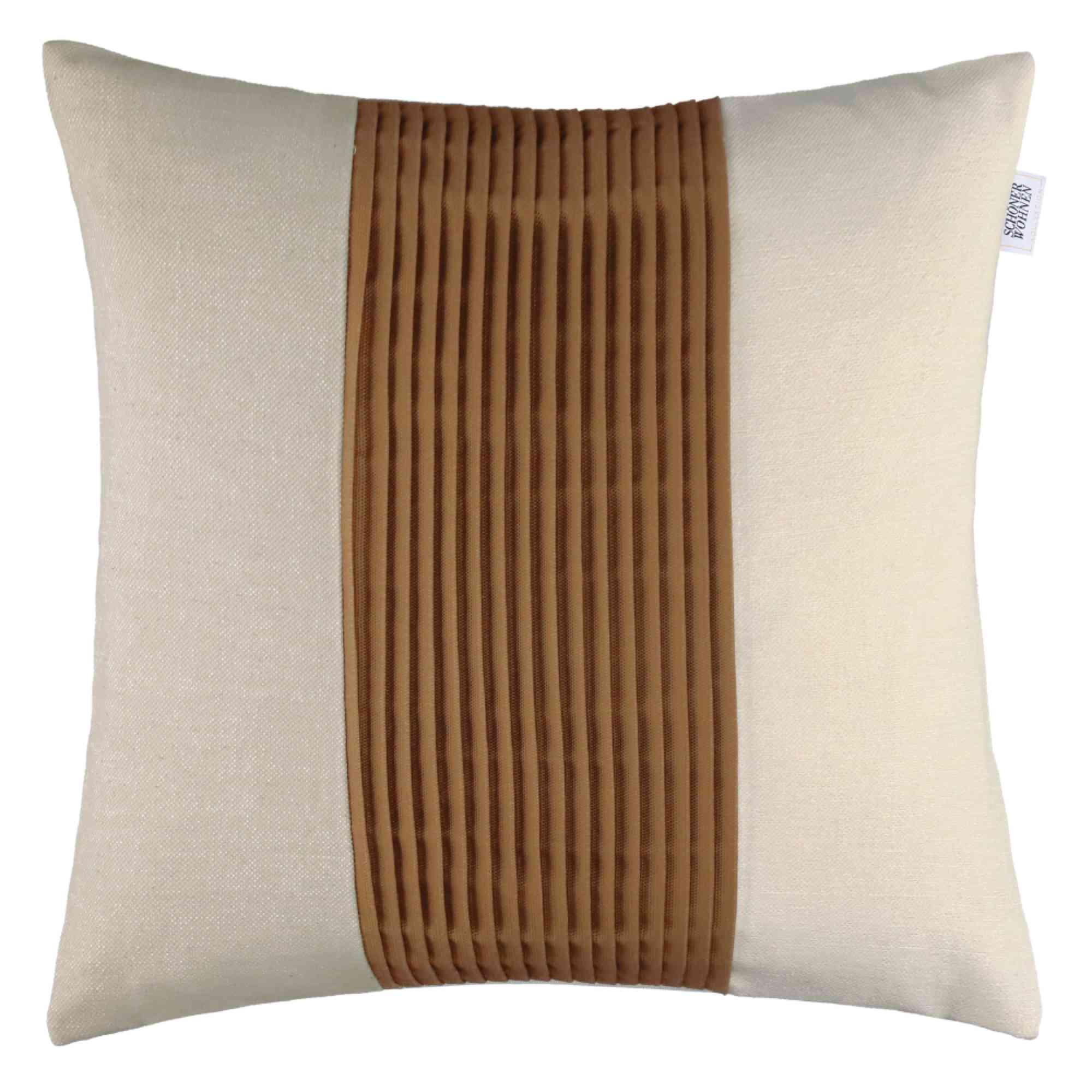 ZIERKISSENHÜLLE DEKOKISSENHÜLLE SCAN - Sandfarben, Textil (45/45cm) - Schöner Wohnen