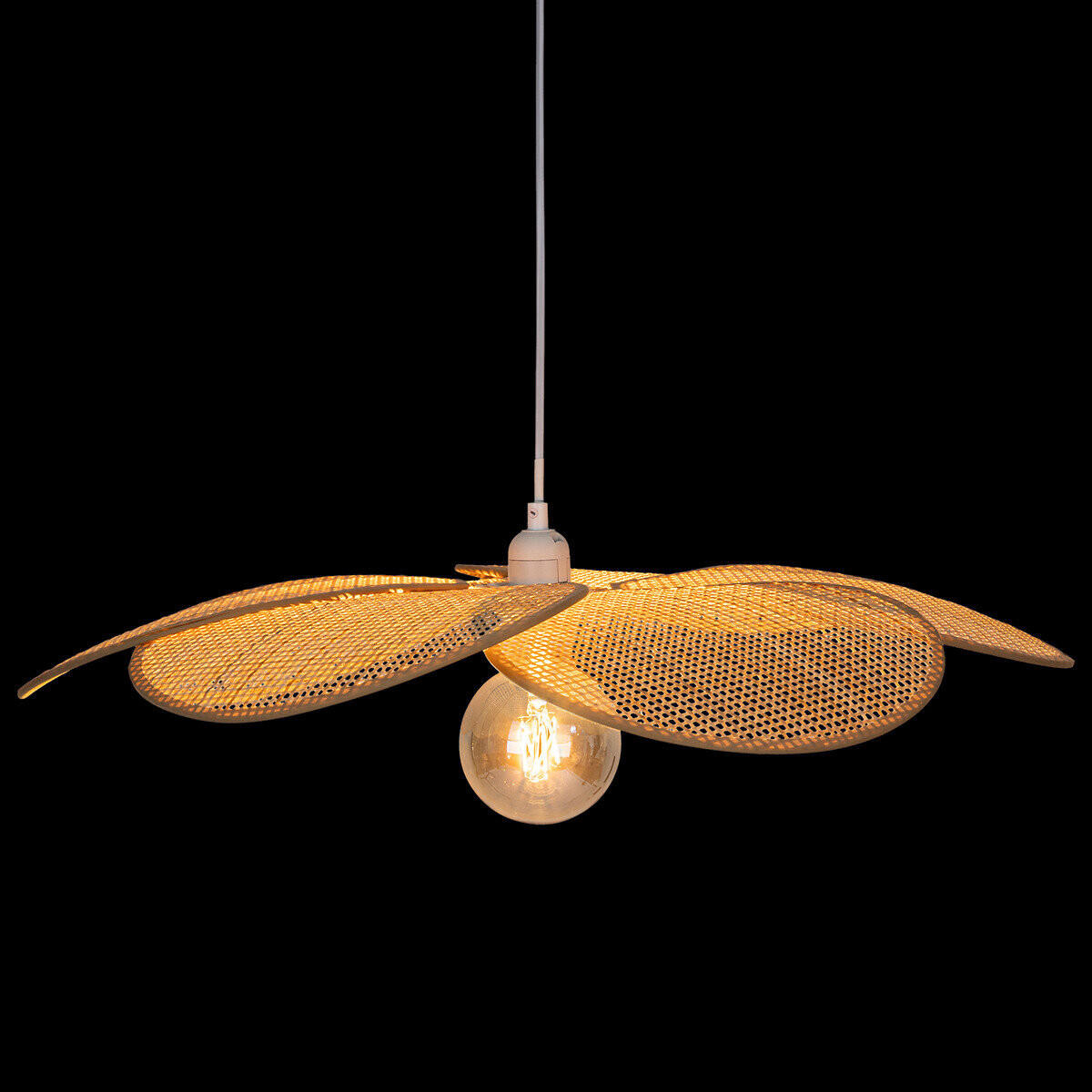 DECKENLEUCHTE Petale Ø 62 cm - Beige, Naturmaterialien (62/62/94cm) - Atmosphera Createur d´interieur