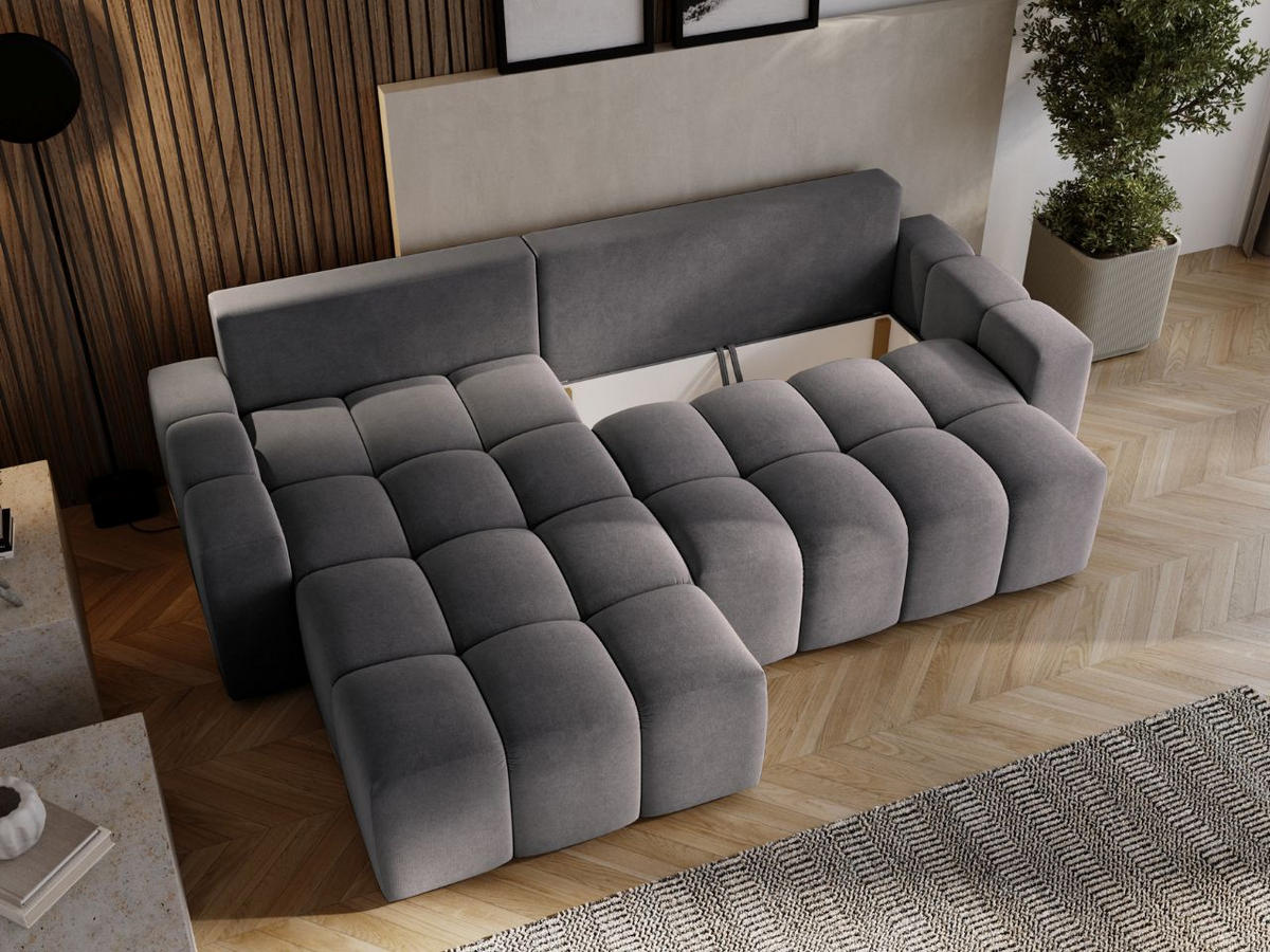 ECKSOFA Bresso Grau - Grau, Holz/Textil (255/168cm) - Graingold