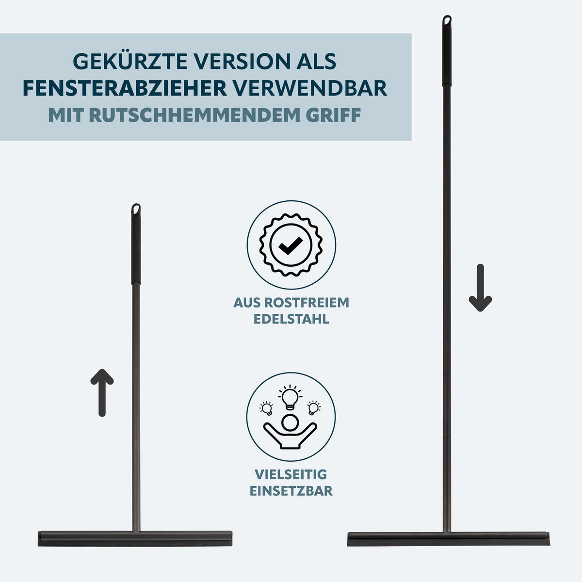 BODENABZIEHER, schwarz, Metall - Schwarz, Metall (36/126.5/2cm) - bremermann