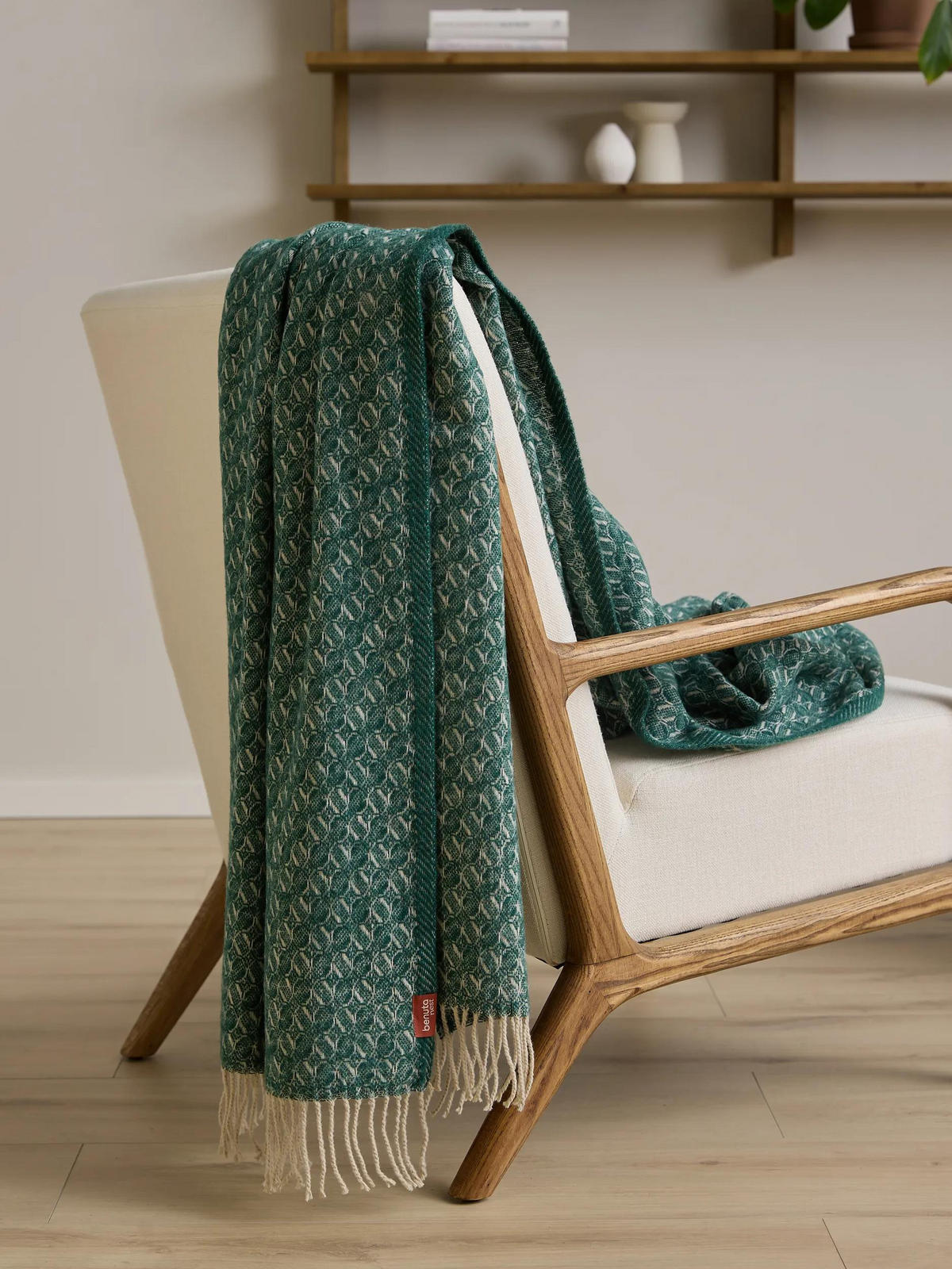 DECKE Liana Grün 130/180 cm - Grün, Textil (130/180cm) - benuta