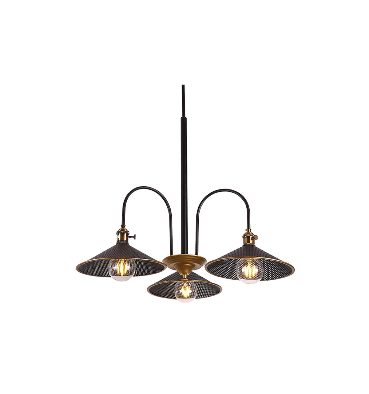 HÄNGELEUCHTE HYPNOS, Gold / Messing, 115cm - Goldfarben, Metall (63/63/115cm) - KOSILUM