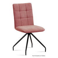 ESSZIMMERSTUHL (6er-Set) Devera 47x91x60 Schwarz/Rosewood - Dunkelrosa/Schwarz, Kunststoff (60/91/47cm) - 58aufmkessel
