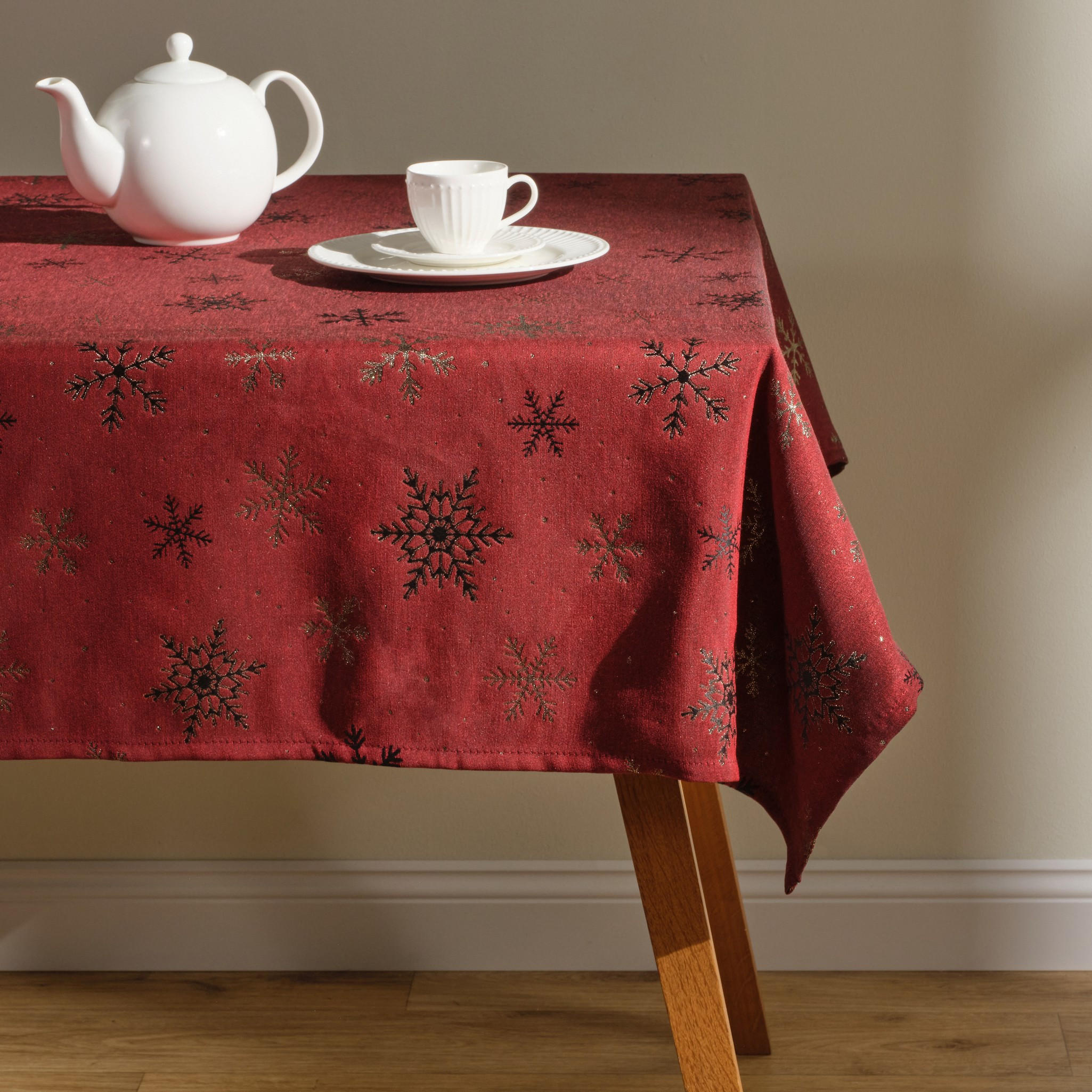 TISCHDECKE Preciosita - Rot, Textil (220/150/1cm) - home&you