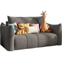 SCHLAFSOFA Lilo mit Bettkasten, Grau Cordstoff 120/86/101 cm - Schwarz/Grau, Kunststoff/Textil (120/86/101cm) - WFL GROUP