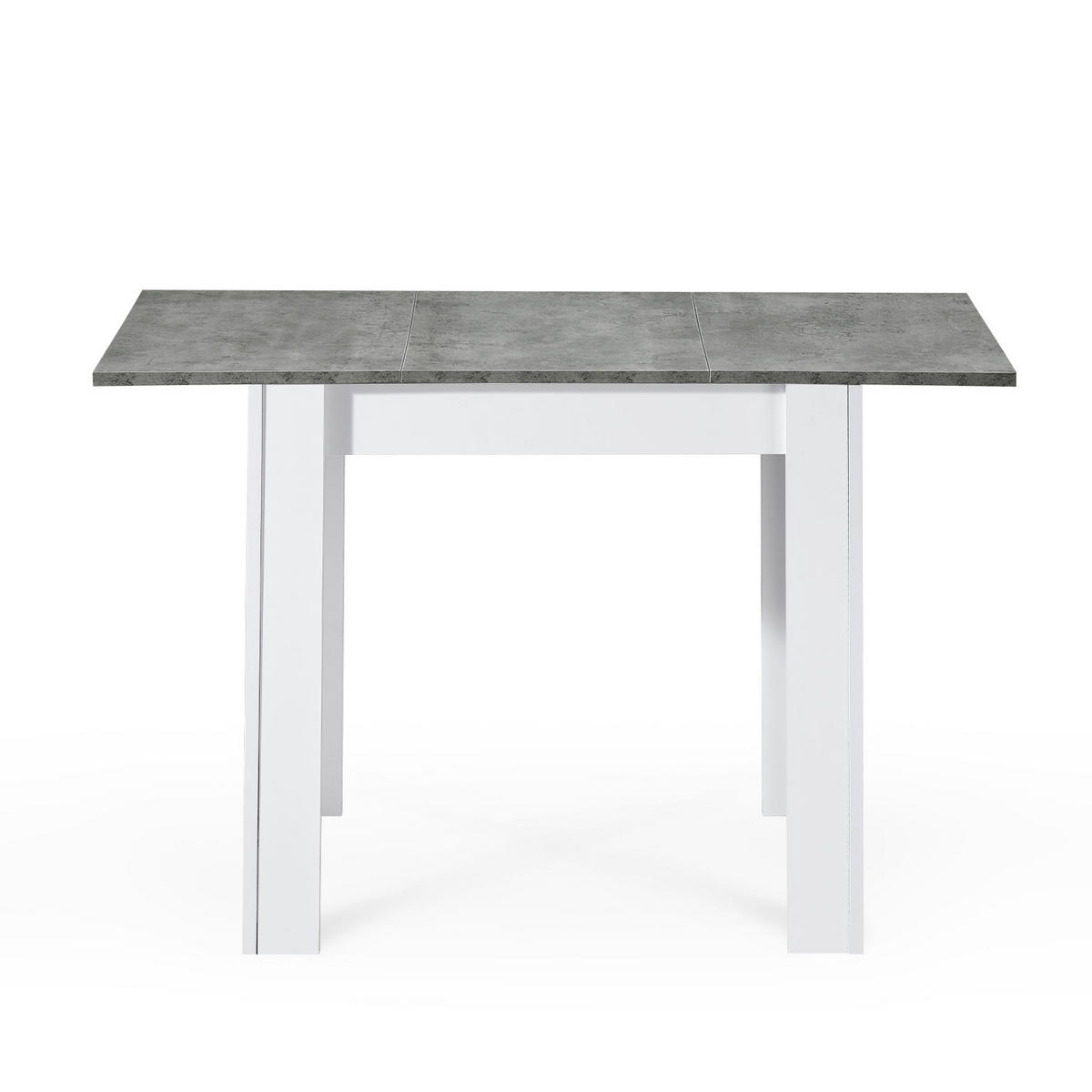 ESSTISCH LIVIUS 80-120/60/74 cm - Weiß/Grau, Holzwerkstoff (80/60/74cm) - B&D Home