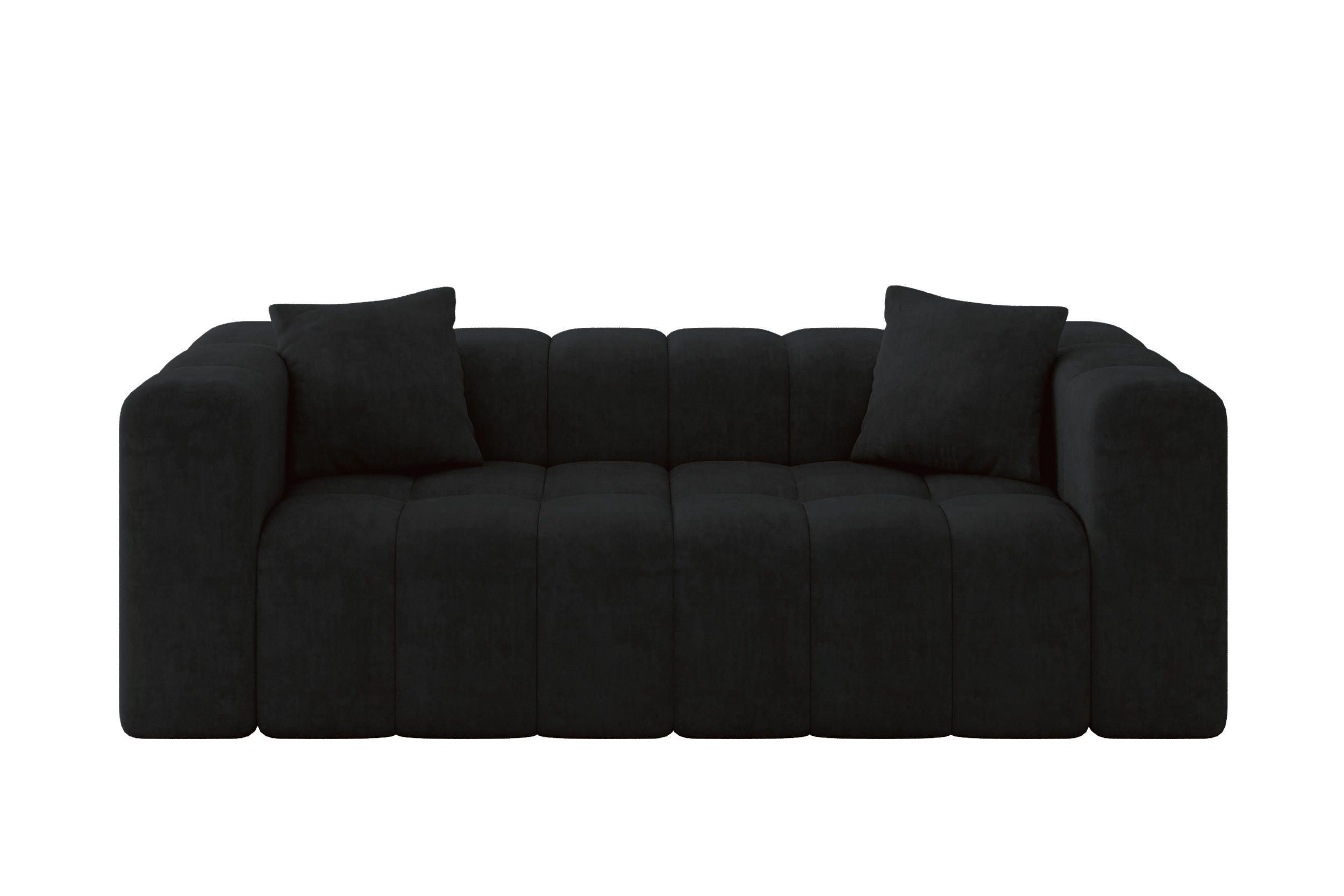 Altdecor Sofa Schwarz 232x71x90 cm