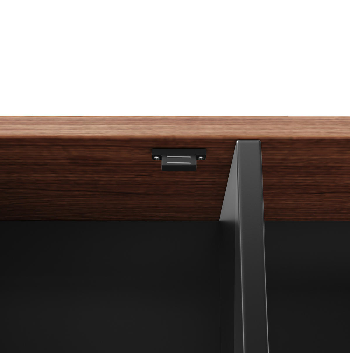 KUCHYŇSKÁ skříňka z MDF a kovu 115x40x174,7 cm černá s posuvnými dvířky, zásuvkami a LED osvětlením - černá, kompozitní dřevo (115/174.7/40cm) - Modfu
