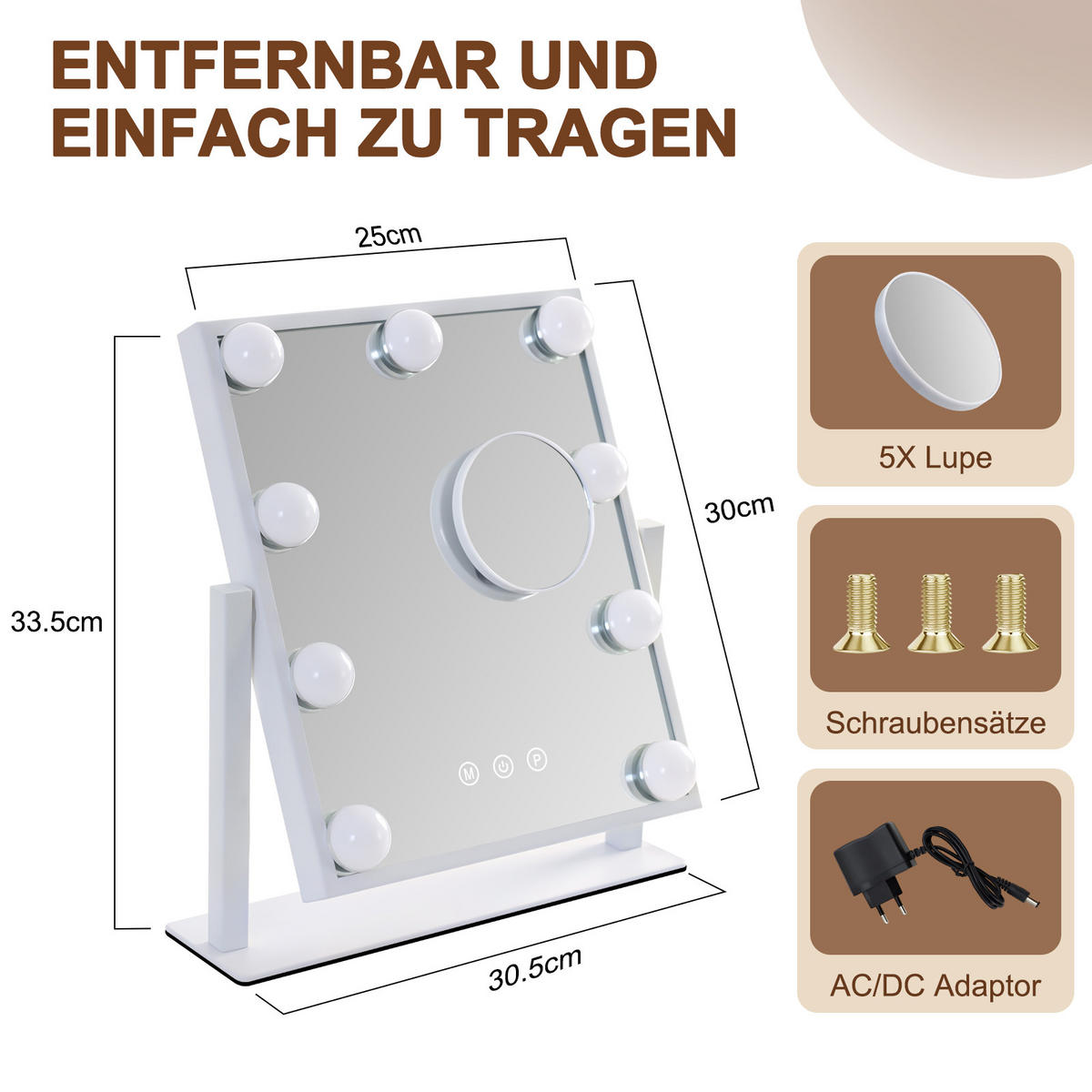 TISCHLEUCHTE Blinkig 33.5/8.0/30.5 cm - Weiß, Glas (33.5/8/30.5cm) - ZMH