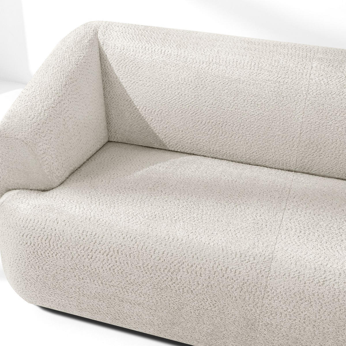 EINZELSOFA VIRA, Weiß, Chenille - Schwarz/Weiß, Holz/Holzwerkstoff (210/84/100cm) - KONSIMO®