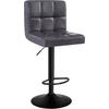 BARHOCKER 1er Set, Kunstleder in Antiklederoptik, Stahl - Anthrazit, Metall (44/114/39cm) - Woltu