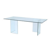 ESSTISCH - 8 Personen - Glas - COLEDON - Transparent, Glas (210/90/75cm) - Vente-Unique