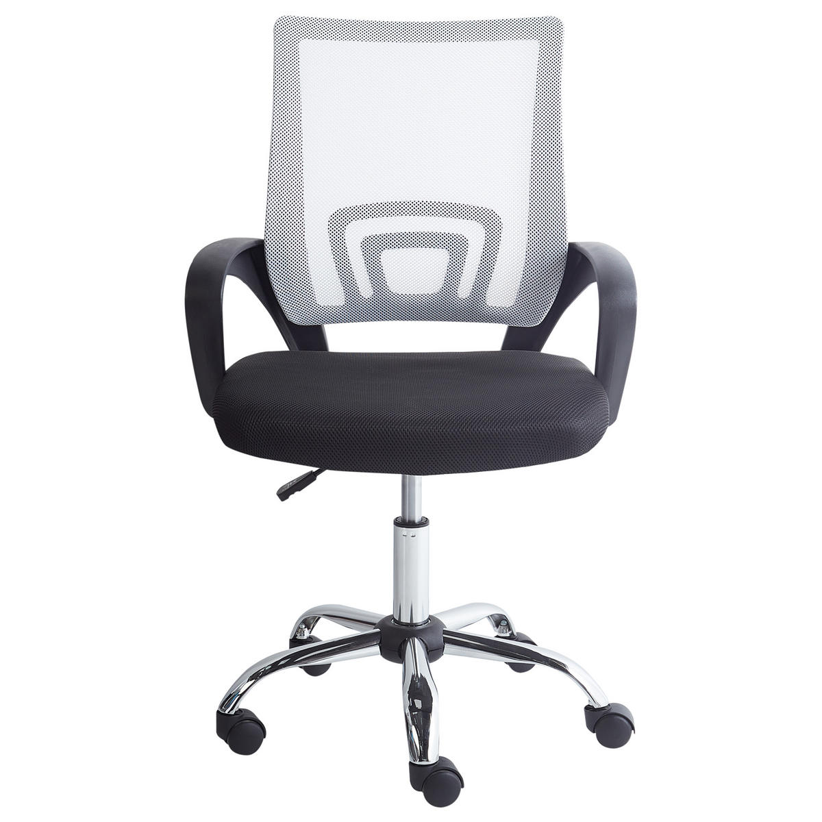 KANCELÁŘSKÁ ŽIDLE Černá/Bílá Solid - černá, textil (60/88/60cm) - Beliani
