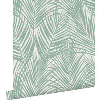 TAPETE Palmenblätter 53 cm x 10.05 m - Türkis, Papier (53/1000cm) - ESTAhome