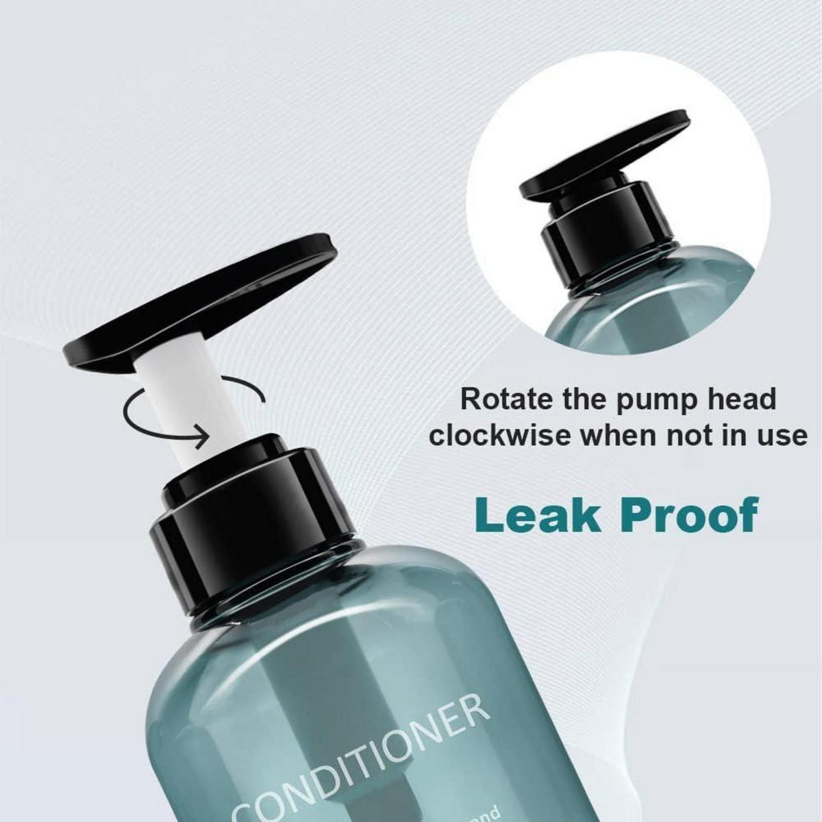 PUMPFLASCHEN-SET 3er-Pack 300ml Blau - Blau, Kunststoff (5/5/10cm)