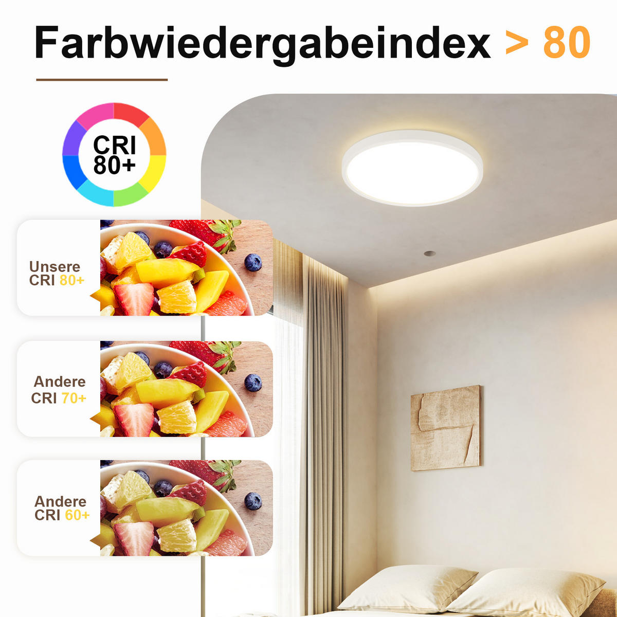 LED-DECKENLEUCHTE Skaldon 30/30/2.4 cm - Weiß, Metall (30/30/2.4cm) - ZMH