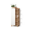 MIDISCHRANK Marano Sonoma/Weiß 50 x 128 cm mit Tür und offenen Fächern - Weiß/Sonoma Eiche, Holzwerkstoff (50/128/35cm) - Livinity®