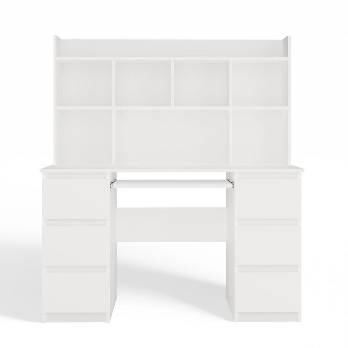 PÍSACÍ STÔL Biela 130/146/51 - biela, kompozitné drevo (51/130/146cm) - RAUMHIRSCH FURNITURE