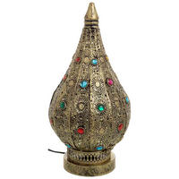 LAMPE aus Metall und Glas, 20x38cm - Multicolor, Metall (20/20/38cm) - Wanderlust