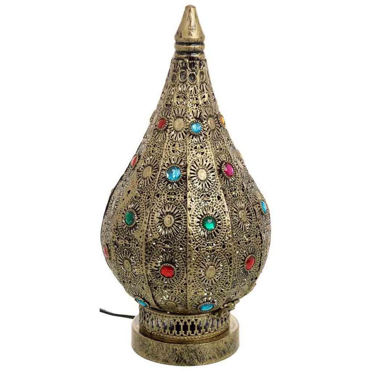 LAMPE aus Metall und Glas, 20x38cm - Multicolor, Metall (20/20/38cm) - Wanderlust