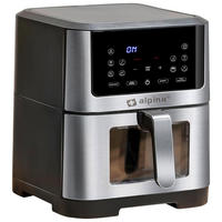 HEISSLUFTFRITTEUSE Alpina Schwarz/Silber max. 1800 Watt - Schwarz, Metall (38/29.5/36.5cm) - Alpina 6287