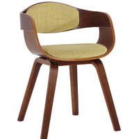 ARMLEHNENSTUHL Stoff Walnuss/Hellgrün - Walnussfarben/Hellgrün, Holz/Textil (49/73/46cm) - CLP