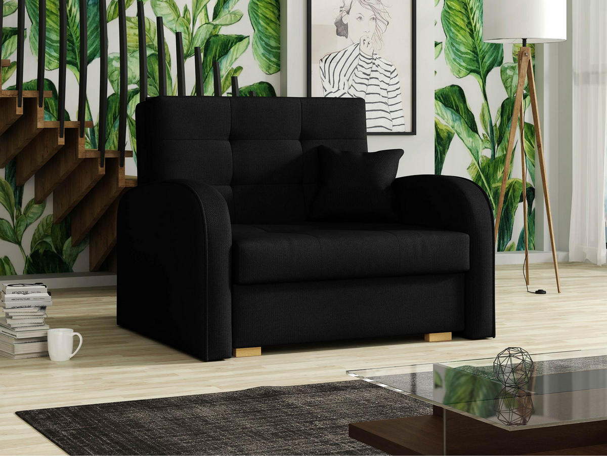 SCHLAFSOFA Viva Gold I - Schwarz/Braun, Holz/Textil (103/85/98cm) - MIRJAN24