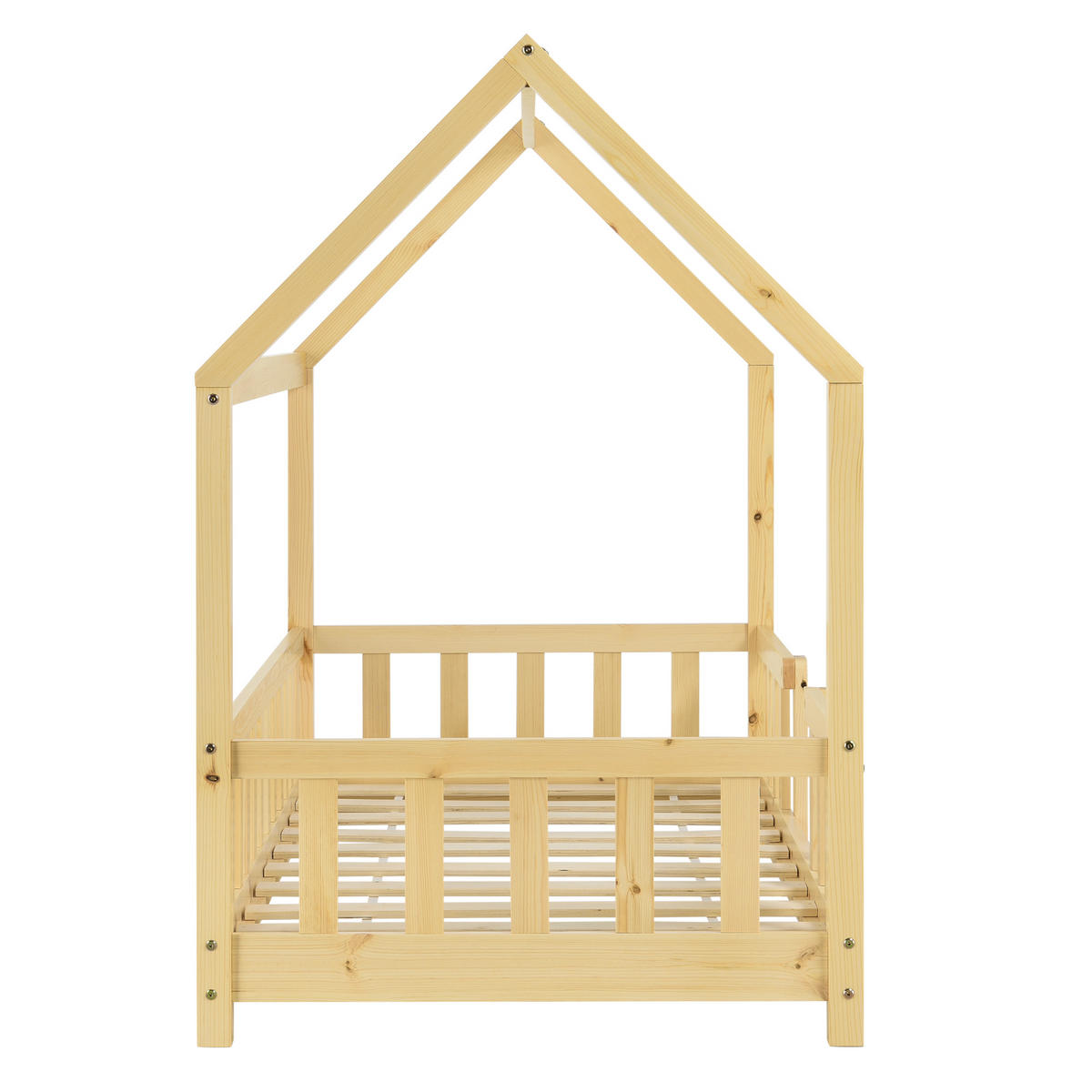 HAUSBETT Sisimiut - Naturfarben, Holz (80/160cm) - [en.casa]
