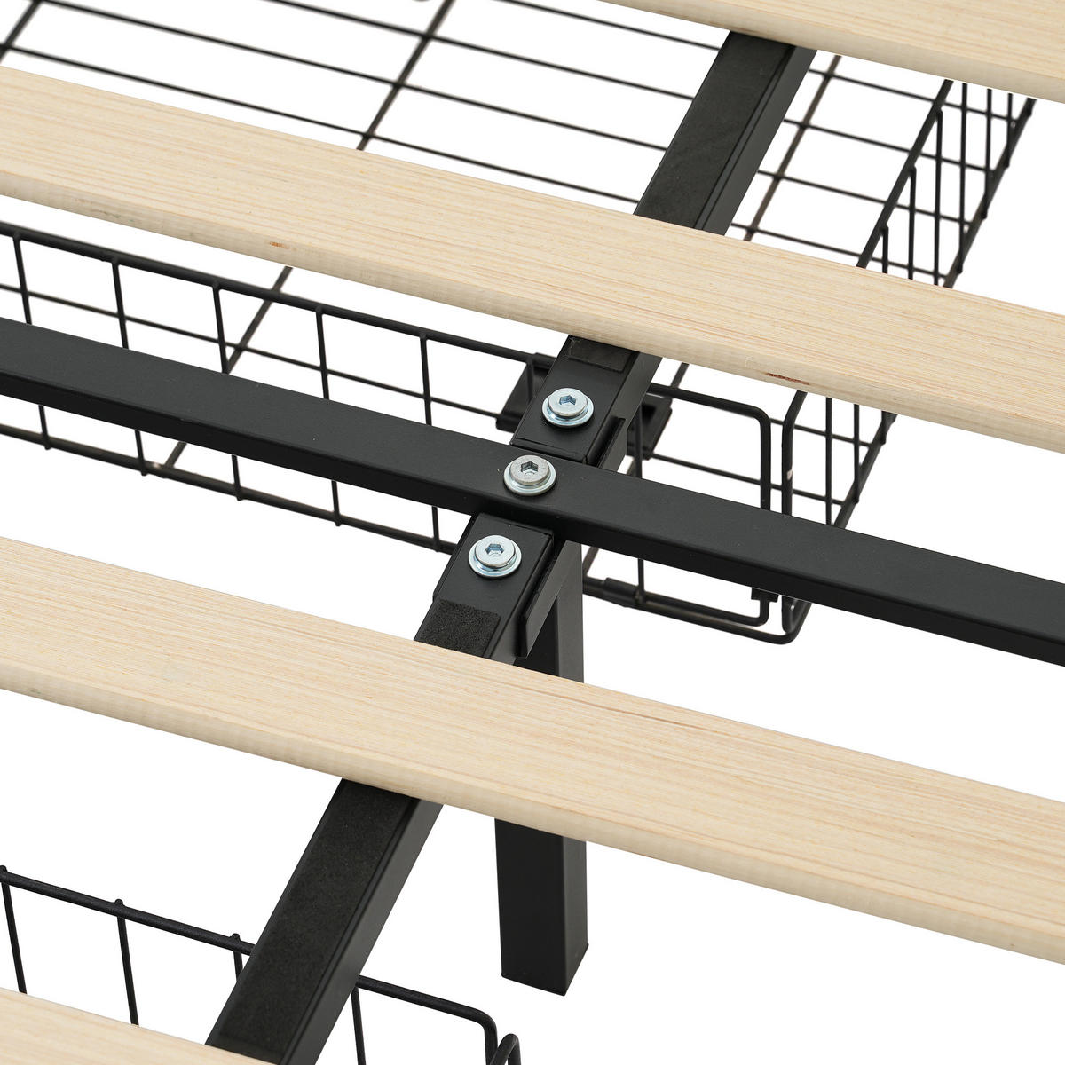 TAGESBETT 90/200 cm DE-00606, in Beige, USB-Anschluss und 2 Schubladen - Beige, Metall (90/200cm) - ComfortXL