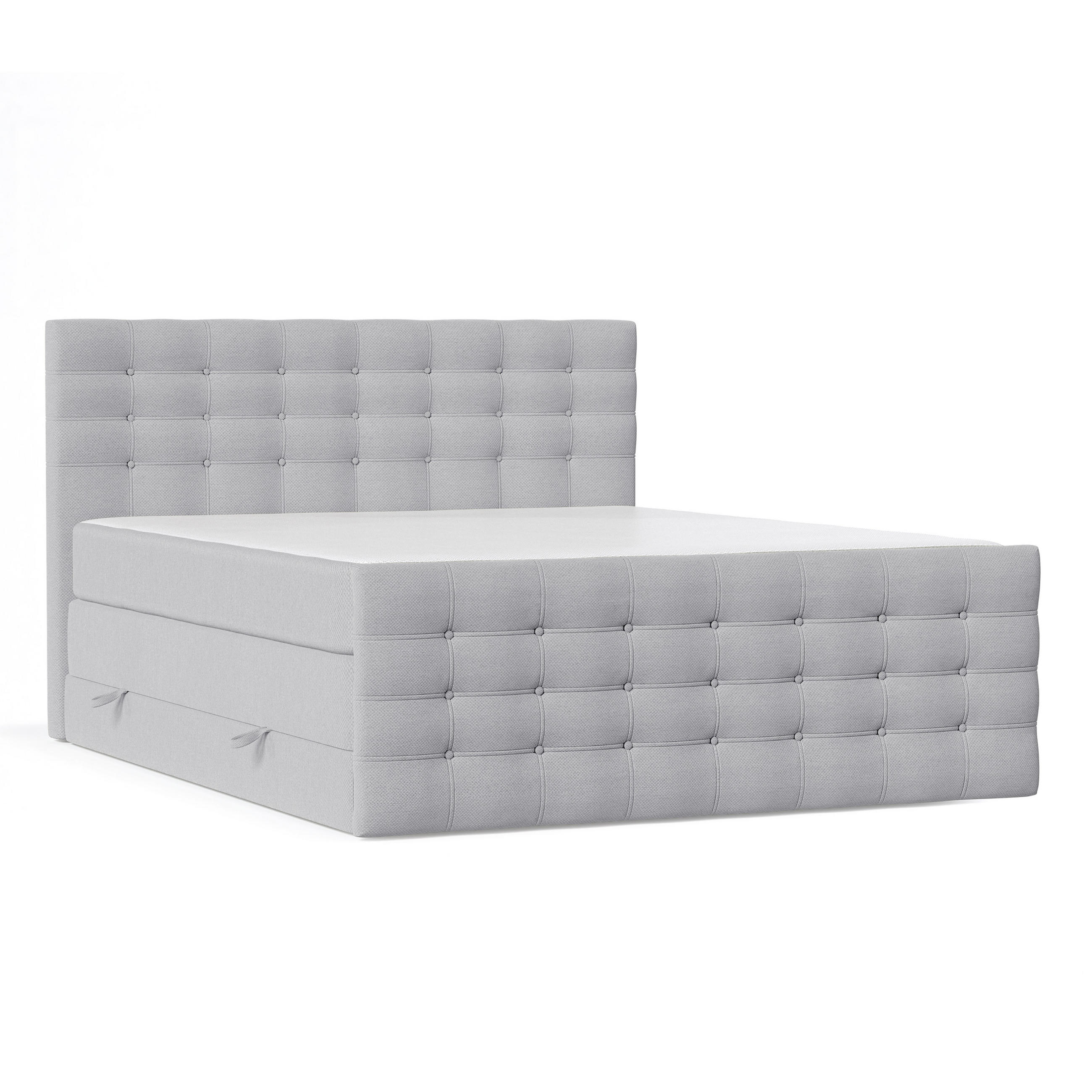 BOXSPRINGBETT Blend Grau 160/200 cm mit Matratze - Schwarz/Grau, Holz/Holzwerkstoff (160/200cm) - Maison de Reve