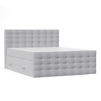 BOXSPRINGBETT Blend Grau 120/200 cm mit Matratze - Schwarz/Grau, Holz/Holzwerkstoff (120/200cm) - Maison de Reve