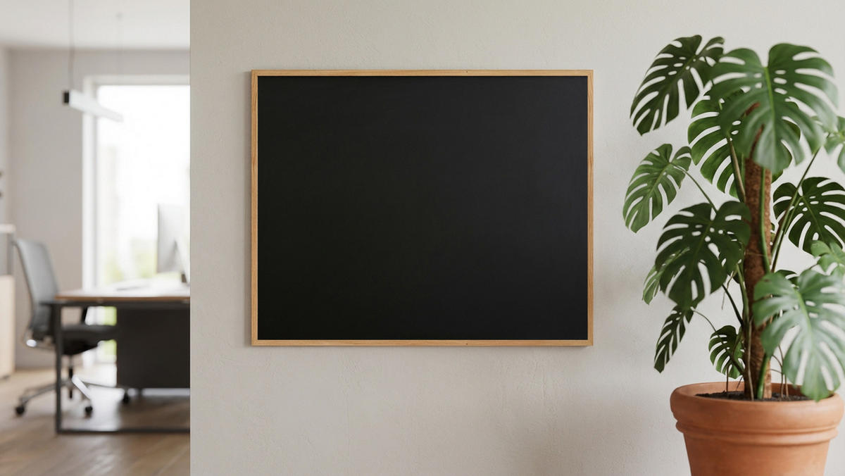 KREIDETAFEL 100x80 cm Schwarze magnetische Naturholzrahmen - Schwarz, Metall (10/80/1.5cm) - ALLboards