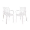 GARTENSTUHL 2er Set Ivar Weiß Gartenstühle - Weiß, Kunststoff (58/81/52cm) - DELUKE
