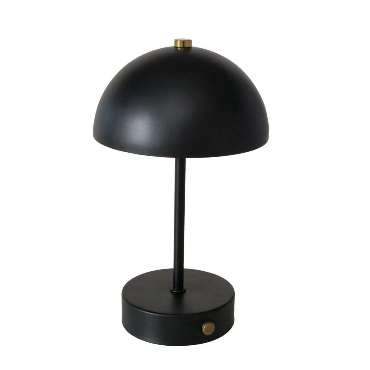 NACHTTISCHLAMPE Pilz Petunia 25 cm - Schwarz, Metall (15/15/26cm) - Boltze Home