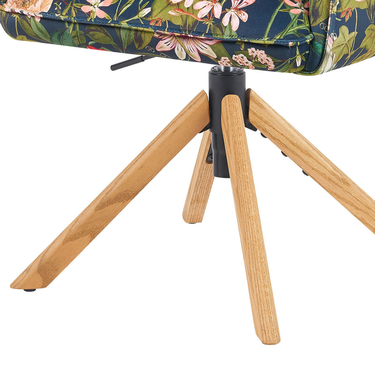 BÜROSTUHL Mika-Leya - Honigeiche/Multicolor, Eichenholz/Holz (60/89/63cm) - DUBI Möbel