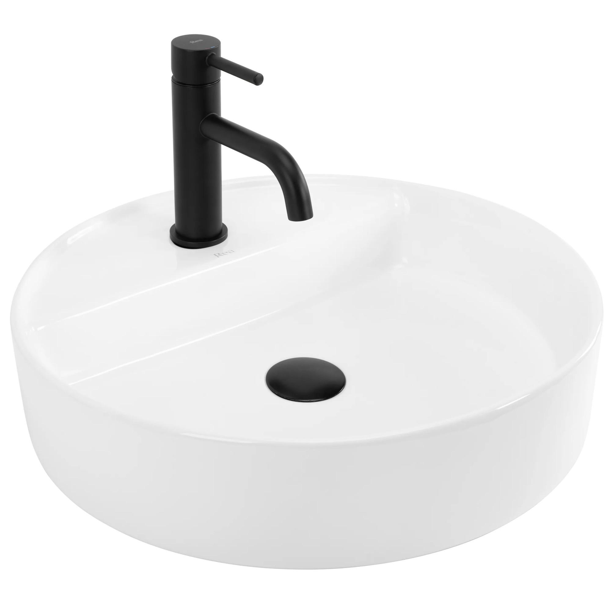 REA Aufsatzwaschbecken Weiß 45x11x45 cm