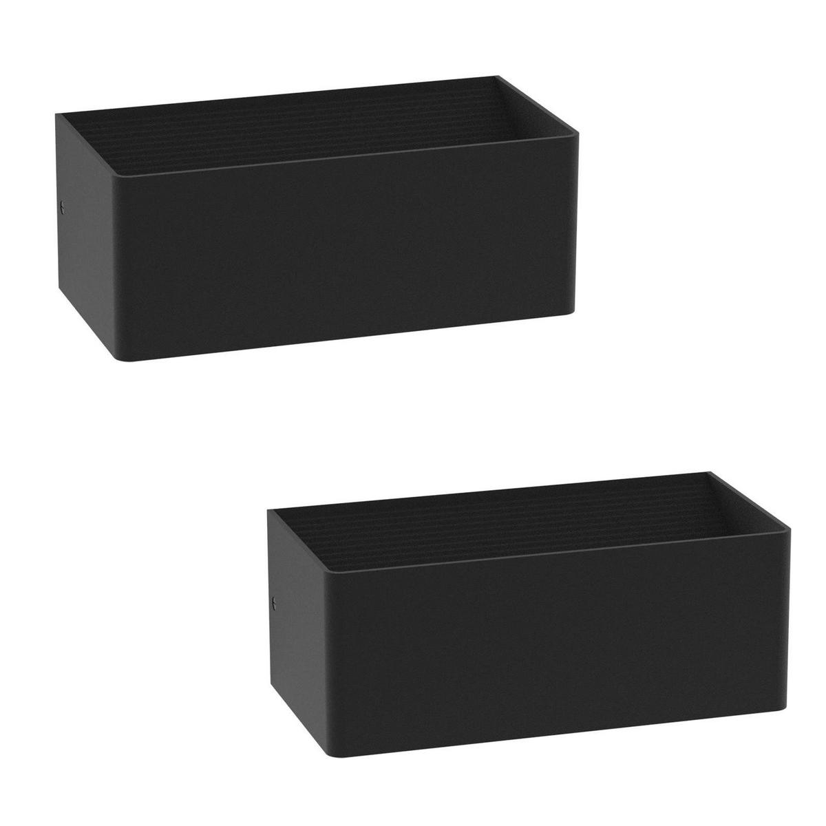 WANDLEUCHTE Pyxxh 10.0/8.0/20.0 cm （2er-set） - Schwarz, Metall (10/8/20cm) - ZMH