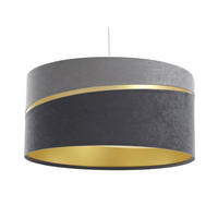 HÄNGELEUCHTE Grau 50/25 cm - Goldfarben/Grau, Kunststoff (50/0.4/25cm) - ONZENO